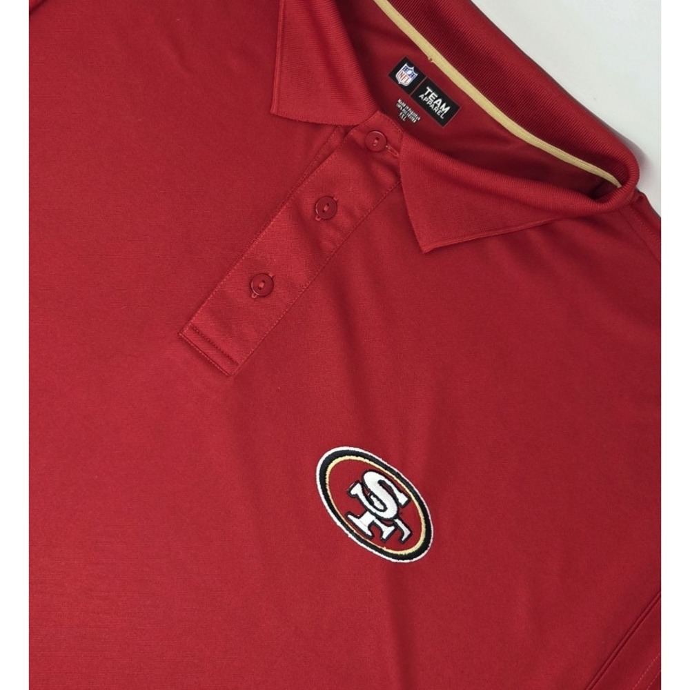 San Francisco 49ers Polo Shirt Men's 5XL Red NFL Team Apparel Big & Tall EUC